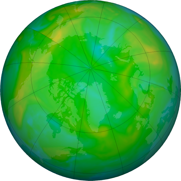 Arctic ozone map for 30 June 2020